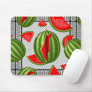 Watermelon Palestine Map Slice Mouse Pad