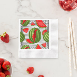 Watermelon Palestine Map Slice Napkins
