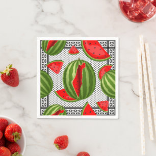 Watermelon Palestine Map Slice Napkins
