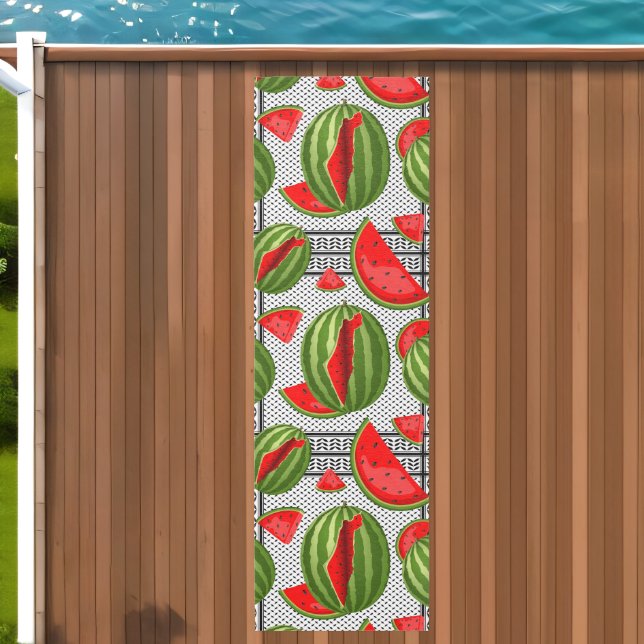 Watermelon Palestine Map Slice Outdoor Rug (Insitu (Outdoor 2))