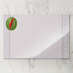 Watermelon Palestine Map Slice Paper Pad