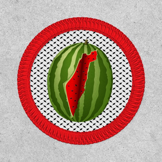 Watermelon Palestine Map Slice Patch (Front)