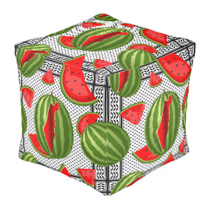 Watermelon Palestine Map Slice Pouf