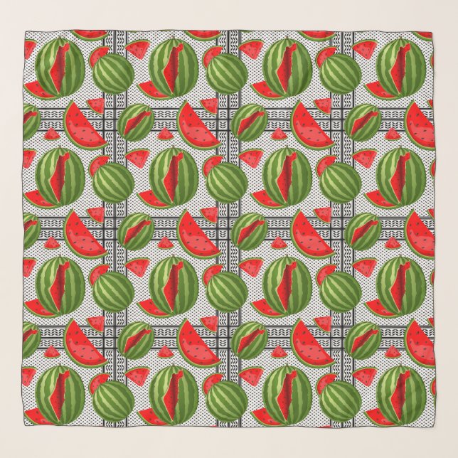 Watermelon Palestine Map Slice Scarf (Front)