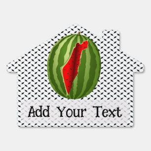 Watermelon Palestine Map Slice Sign