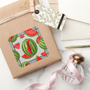 Watermelon Palestine Map Slice Square Sticker