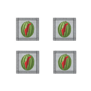Watermelon Palestine Map Slice Stone Magnet