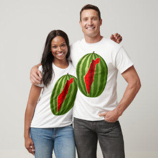 Watermelon Palestine Map Slice T-Shirt