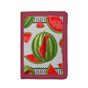 Watermelon Palestine Map Slice Tri-fold Wallet