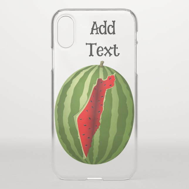 Watermelon Palestine Map Slice Uncommon iPhone Case (Back)