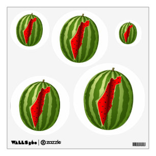 Watermelon Palestine Map Slice Wall Decal