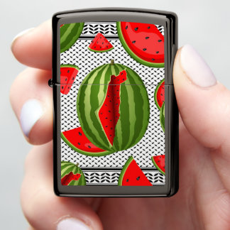 Watermelon Palestine Map Slice Zippo Lighter