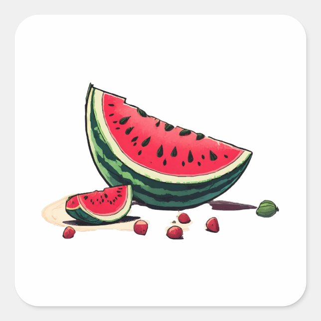 Watermelon Palestine Square Sticker (Front)