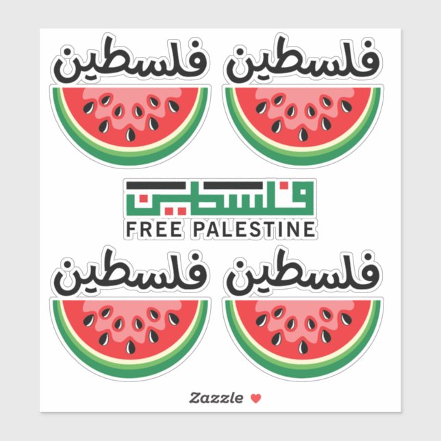 Watermelon Palestine Will Be Free Sticker (Sheet)
