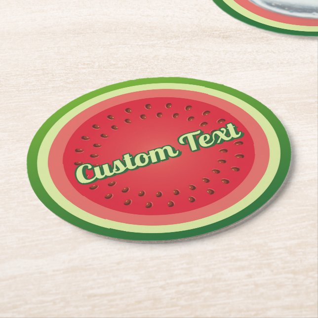 Watermelon Paper Coaster (Angled)