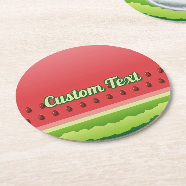 Watermelon Paper Coaster (Angled)