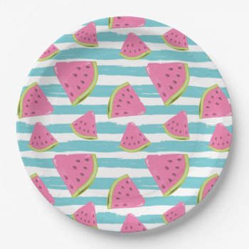 Watermelon Paper Plates by Zazzlemm_Cards at Zazzle