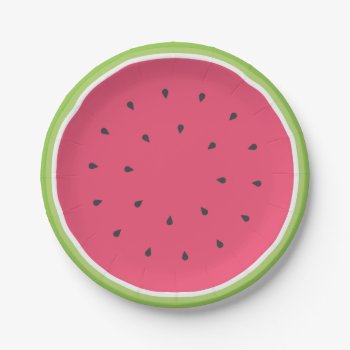 Watermelon Paper Plates by imaginarystory at Zazzle