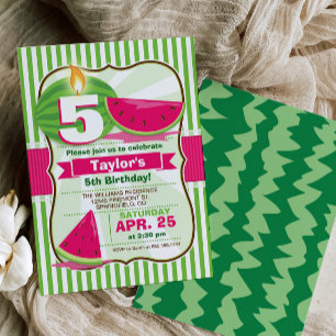 Watermelon Party Birthday Invitation