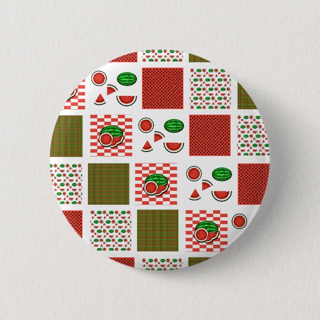 Watermelon Patchwork Button (Front)