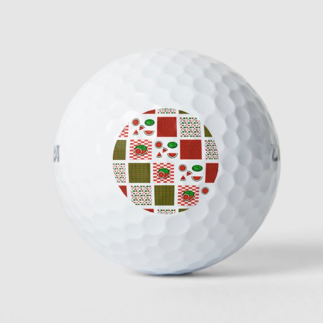 Watermelon Patchwork Golf Balls (Front)