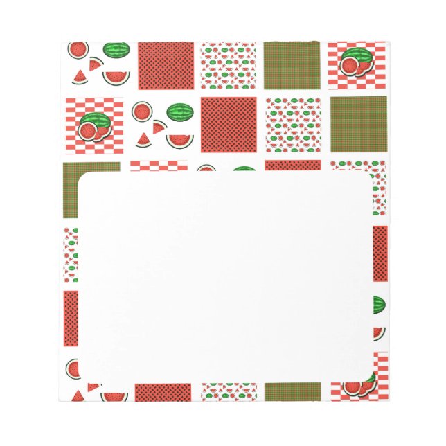 Watermelon Patchwork Notepad (Front)
