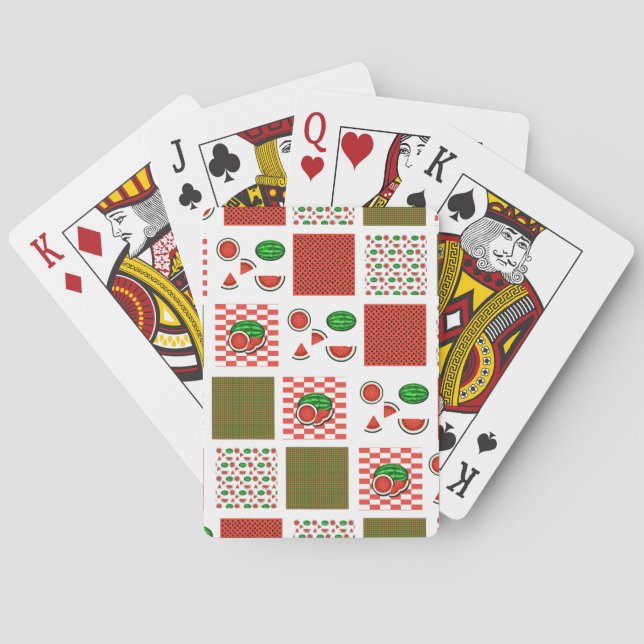 Watermelon Patchwork Poker Cards (Back)
