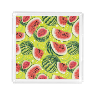 Watermelon Pattern 2 Acrylic Tray