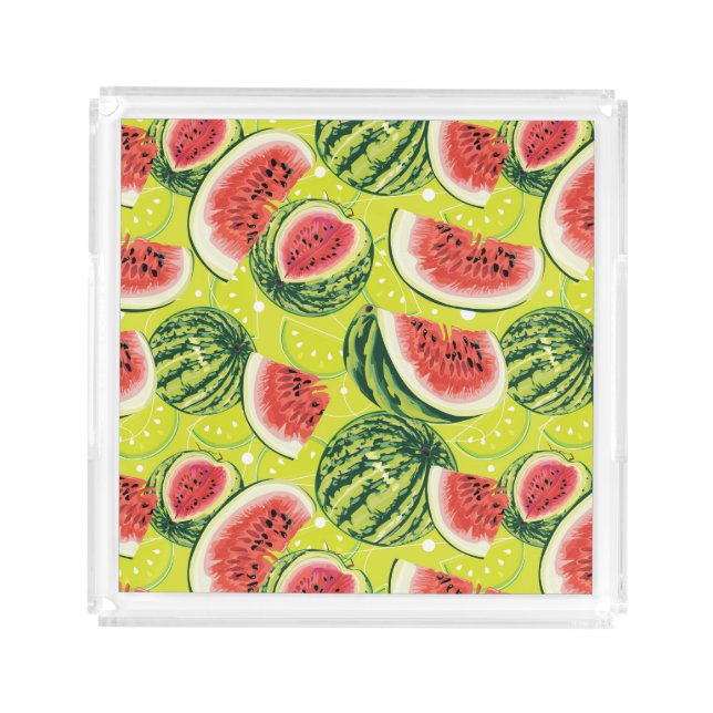 Watermelon Pattern 2 Acrylic Tray (Front)