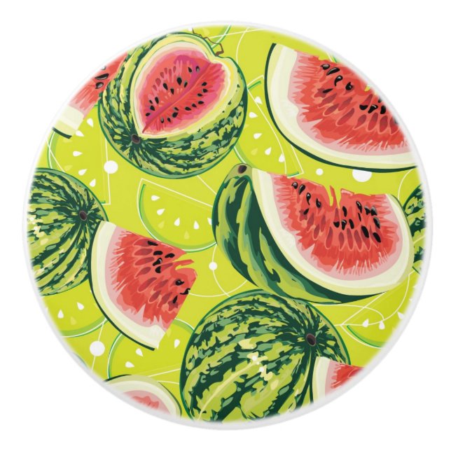 Watermelon Pattern 2 Ceramic Knob (Front)