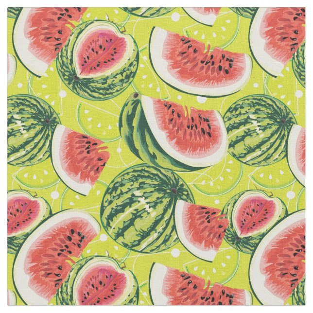 Watermelon Pattern 2 Fabric (Close Up)