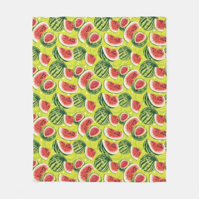 Watermelon Pattern 2 Fleece Blanket (Front)