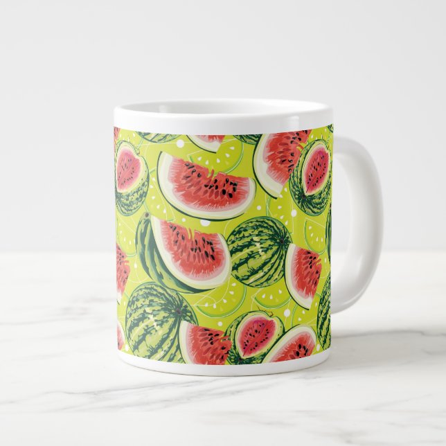 Watermelon Pattern 2 Giant Coffee Mug (Front Right)