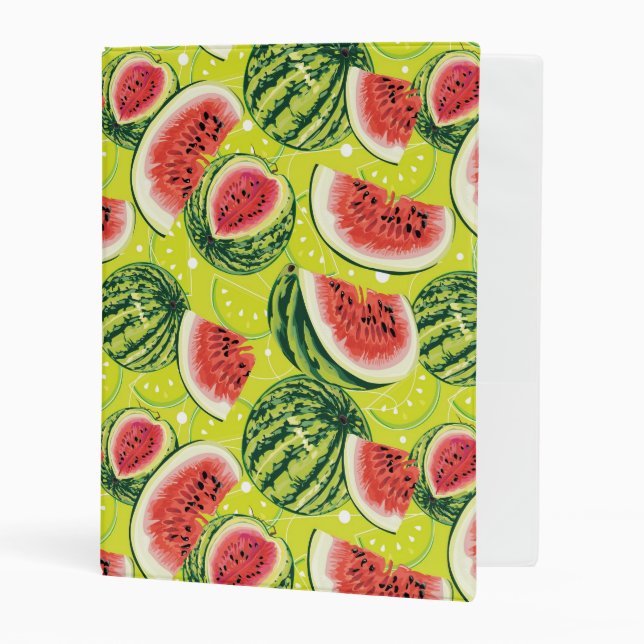 Watermelon Pattern 2 Mini Binder (Front/Inside)
