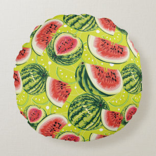 Watermelon Pattern 2 Round Pillow