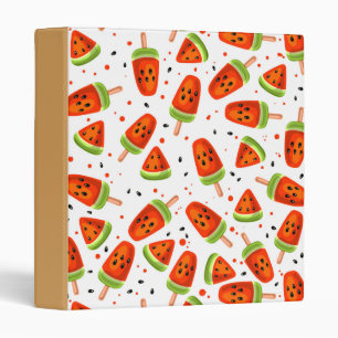 Watermelon pattern 3 ring binder