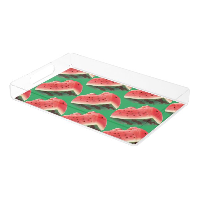 Watermelon Pattern Acrylic Tray (Angled)