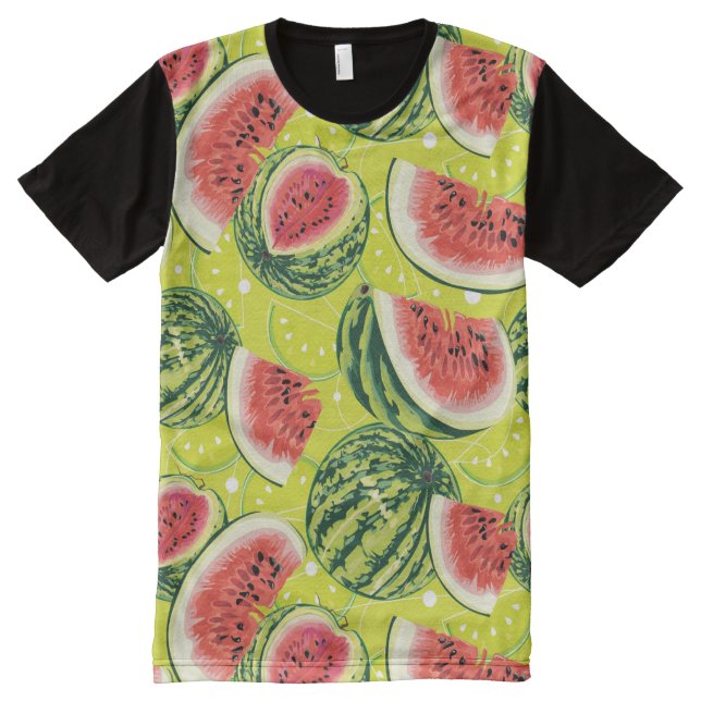 Watermelon Pattern All-Over-Print T-Shirt (Front)