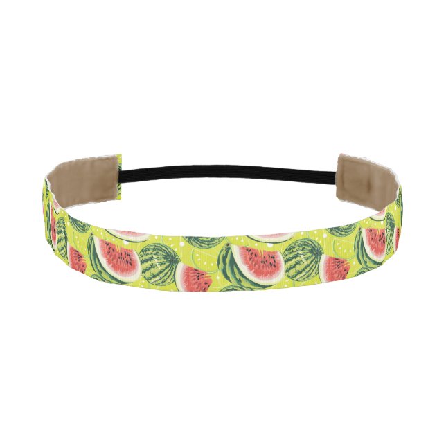 Watermelon Pattern Athletic Headband (Front)