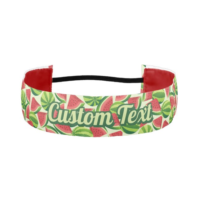 Watermelon Pattern Athletic Headband (Front)