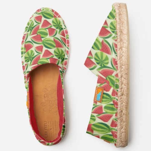 Watermelon Pattern Background Espadrilles