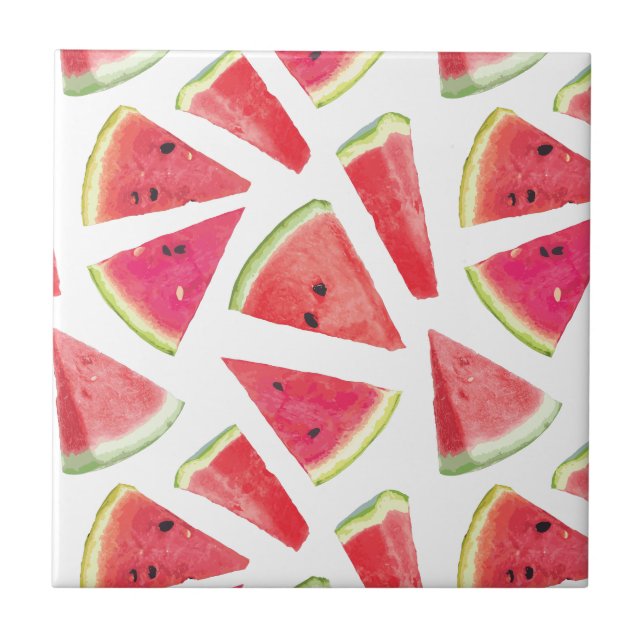 Watermelon Pattern Creation 2 Ceramic Tile (Front)
