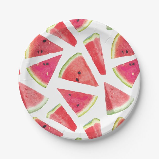 Watermelon Pattern Creation 2 Paper Plates (Front)