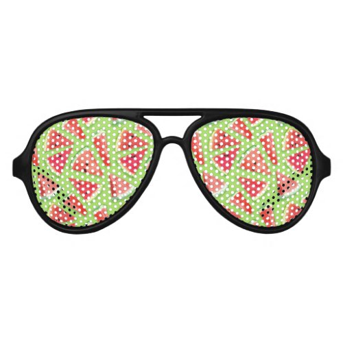 Watermelon Pattern Creation 3 Aviator Sunglasses