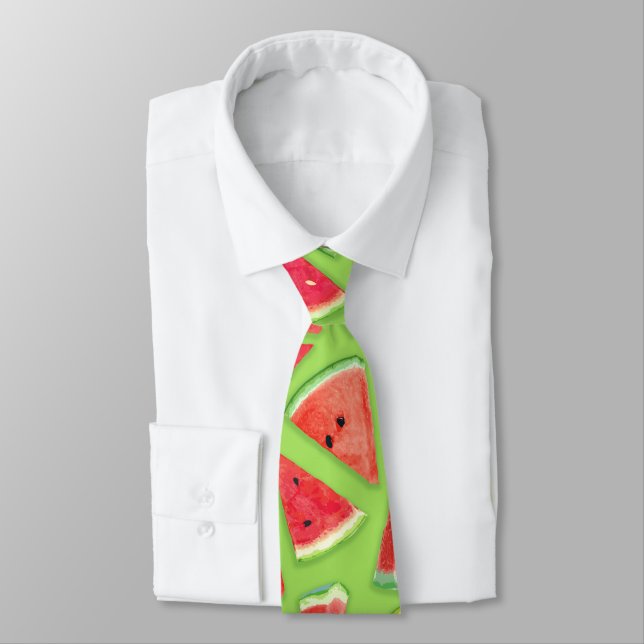 Watermelon Pattern Creation 3 Neck Tie (Tied)