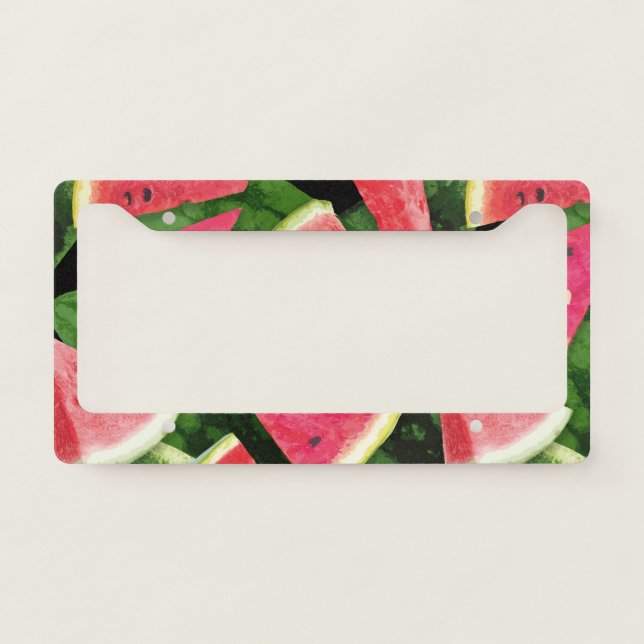 Watermelon Pattern Creation 5 License Plate Frame (Front)