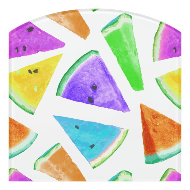 Watermelon Pattern Creation 6 Door Sign (Contour Front)