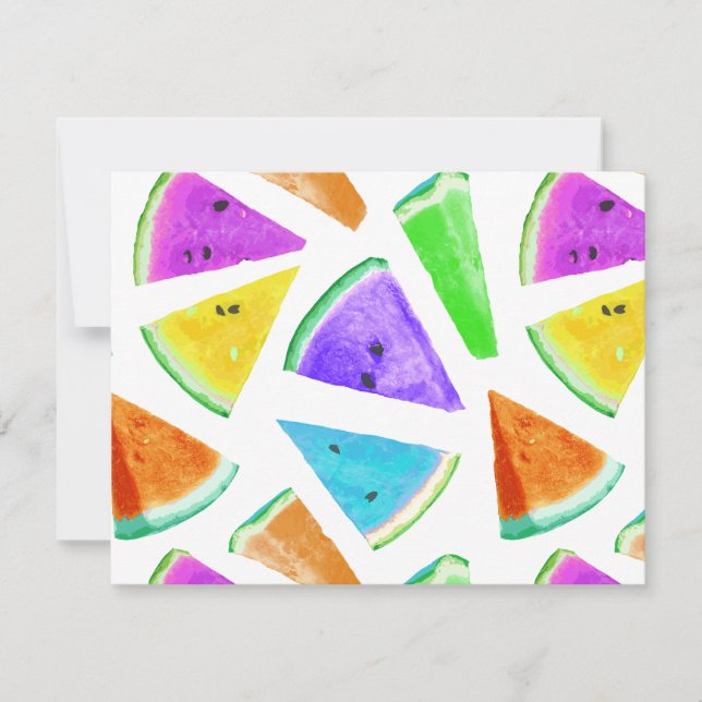 Watermelon Pattern Creation 6 Note Card (Front)