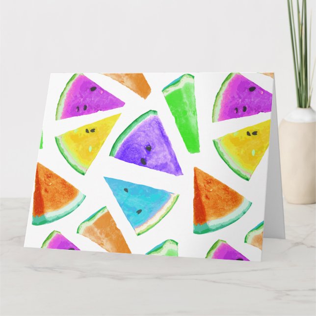 Watermelon Pattern Creation 6 Thank You Card (Front)