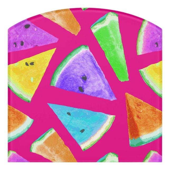 Watermelon Pattern Creation 9 Door Sign (Contour Front)